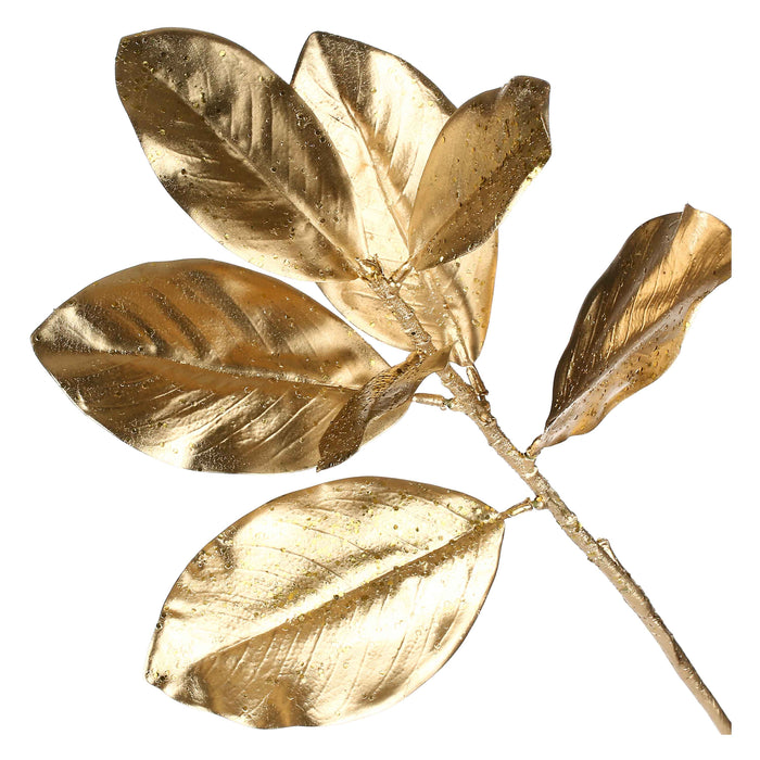 Ramo Foglie Magnolia Gold