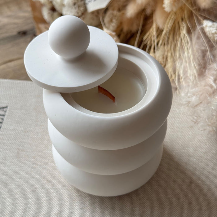 Fiordaliso Candela in Barattolo - Cotton Flower