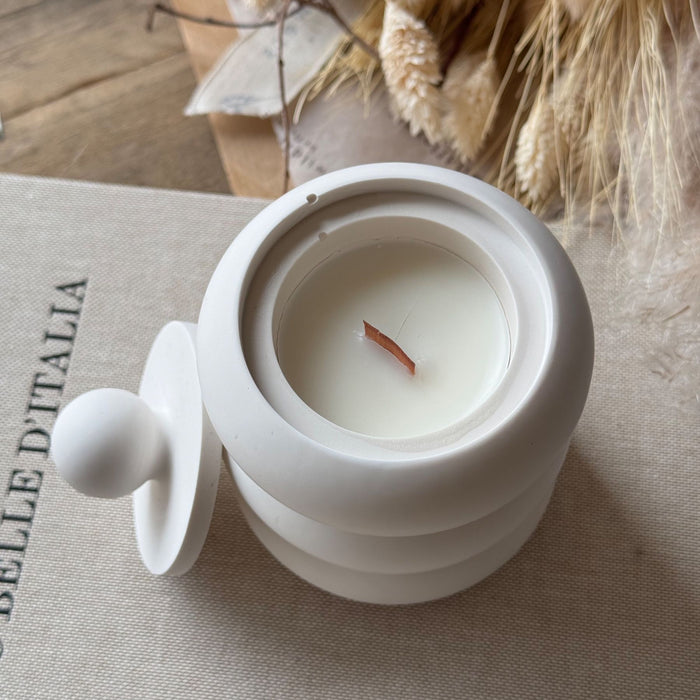 Fiordaliso Candela in Barattolo - Cotton Flower