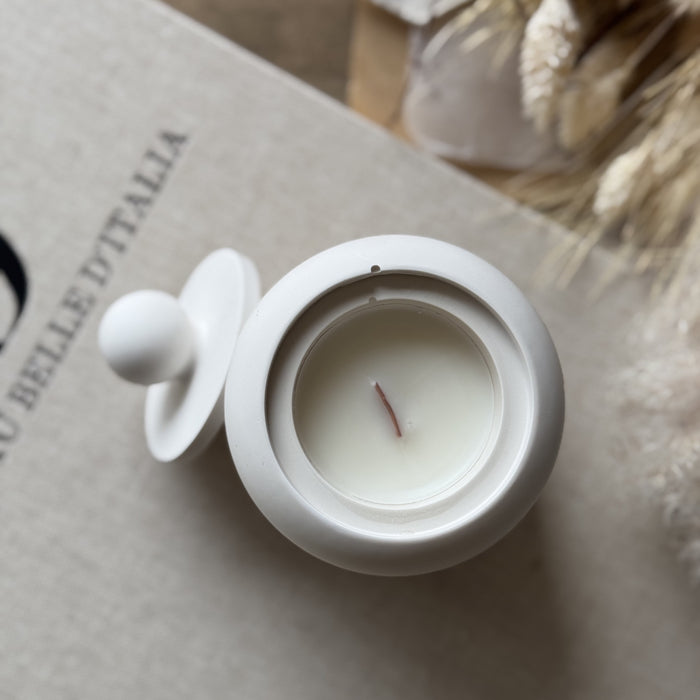 Fiordaliso Candela in Barattolo - Cotton Flower