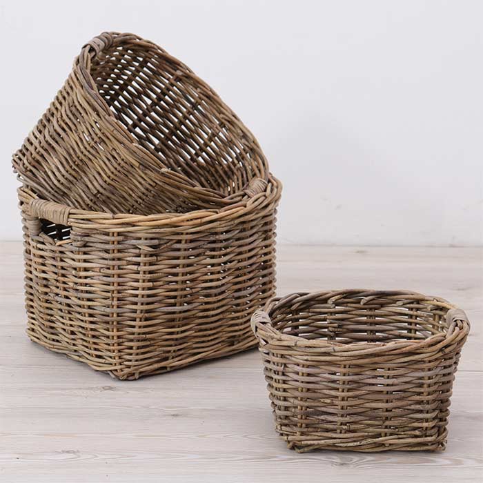 Cesto Club Rattan con Manici