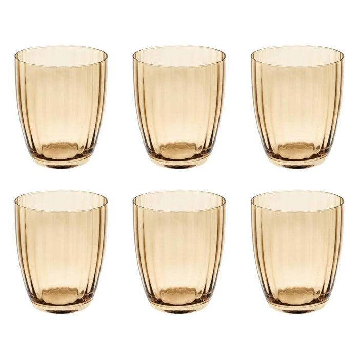 Prismia Set 6 Bicchieri Ambra