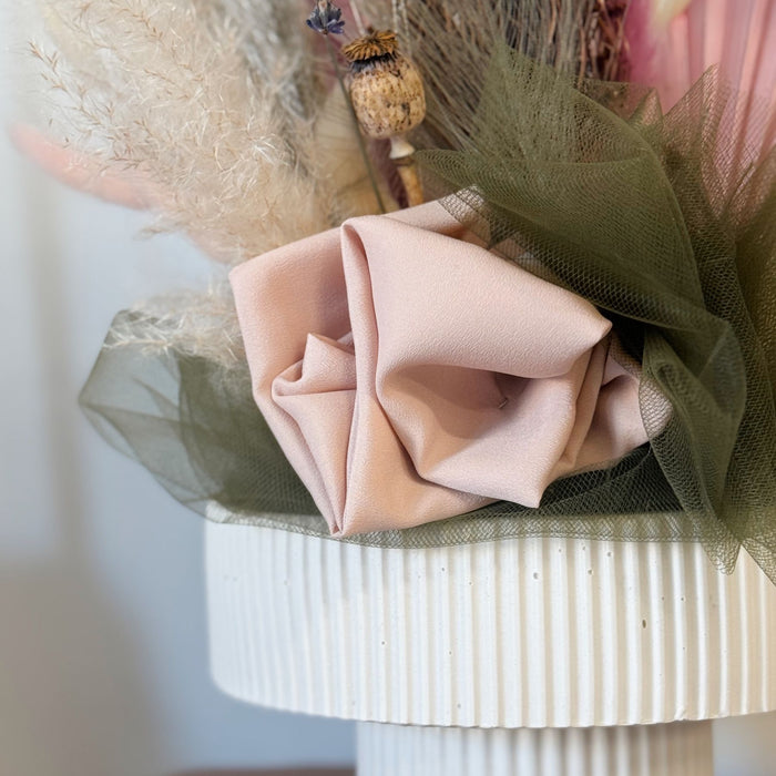 Atelier Alzata con Composizione Floreale