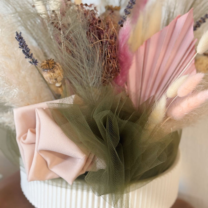 Atelier Alzata con Composizione Floreale