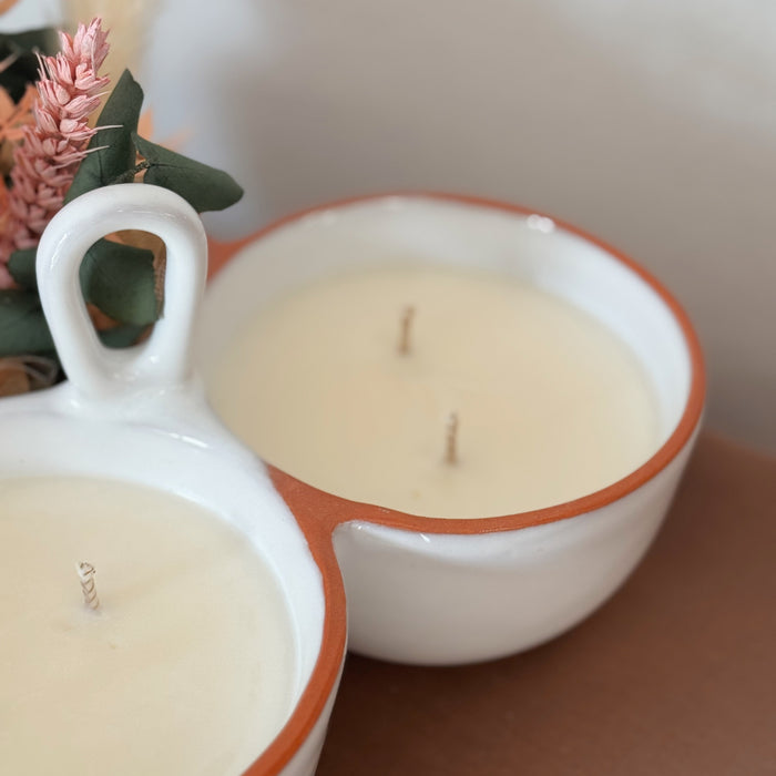 Centrotavola Candele + Composizione Fiori