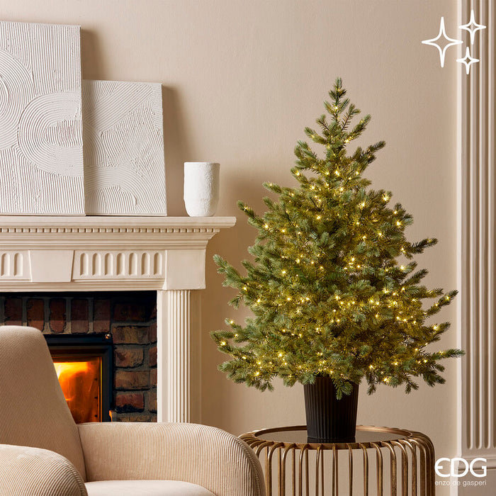 Albero Pino Argentato 480Led h120 cm