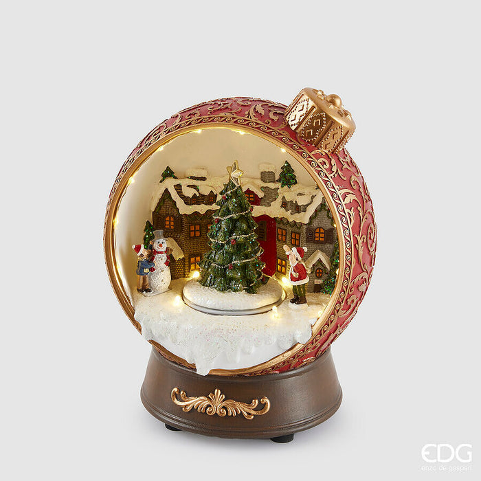 Sfera Villaggio Natale con Musica + Movimento + Led