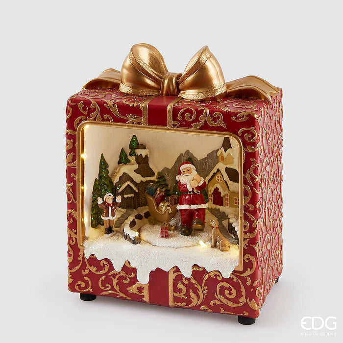 Pacco Regalo Villaggio Natale Musica + Movimento + Led