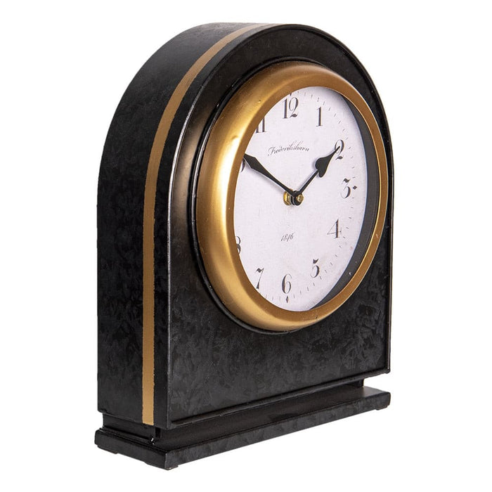Orologio da Tavolo Black & Gold -  Clayre & Eef -  Segni Particolari.