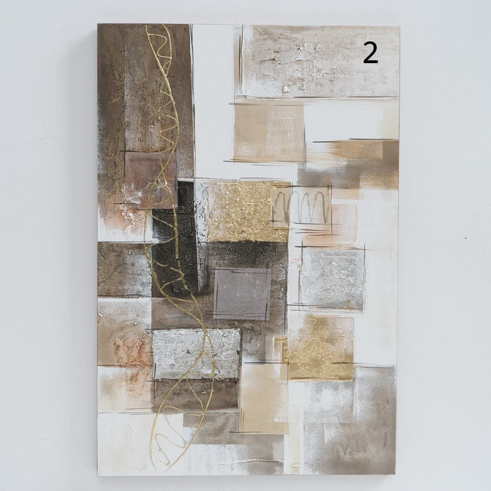 Quadro Decori Astratti Gold 120x80cm -  Boltze -  Segni Particolari.