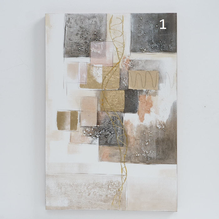 Quadro Decori Astratti Gold 120x80cm -  Boltze -  Segni Particolari.