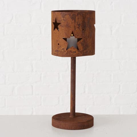 Portacandela Stelle Rust -  Boltze -  Segni Particolari.