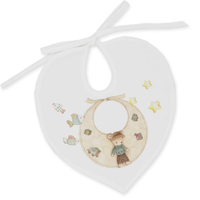 Bavaglino Cuore in Confezione Regalo -  Arcadia -  Segni Particolari.