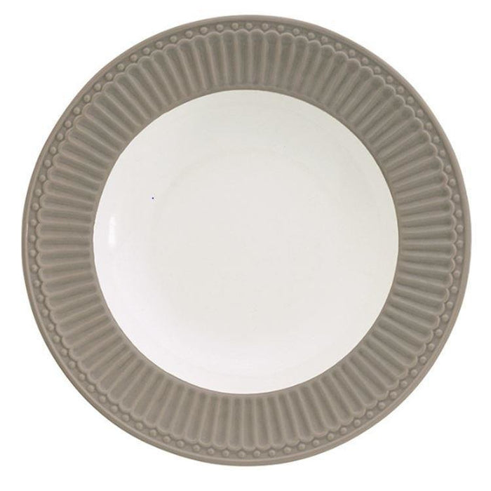 Piatto Fondo Alice Warm Grey Greengate segni-particolari-home Piatti