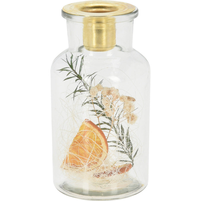 Vaso Portacandela con Fiori Secchi
