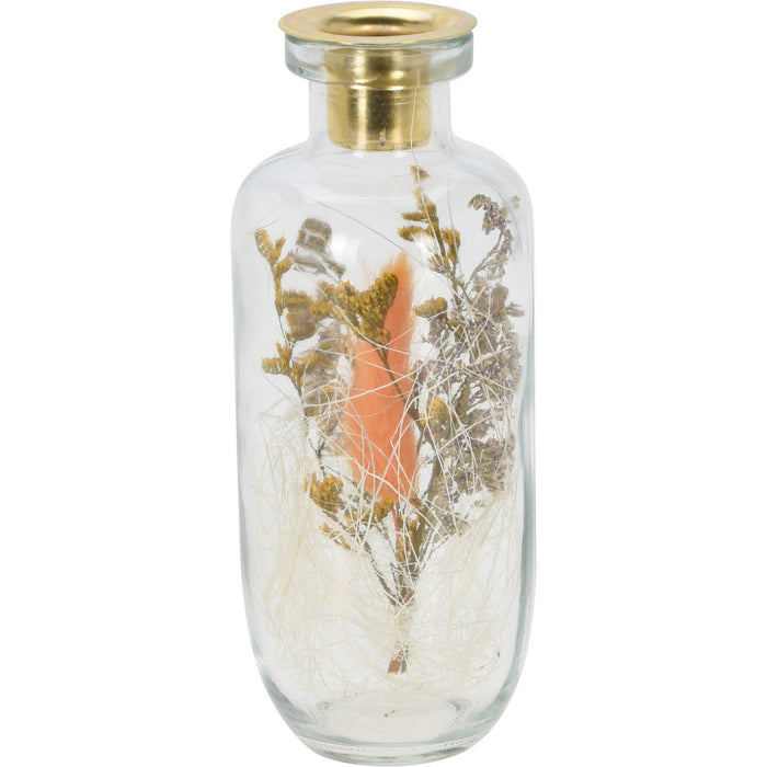 Vaso Portacandela con Fiori Secchi