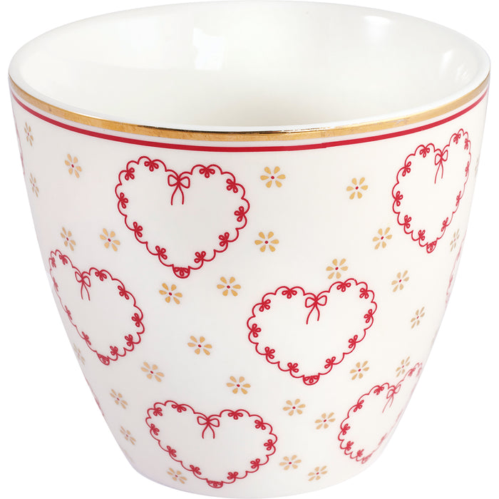Layla Heart White Tazza Latte