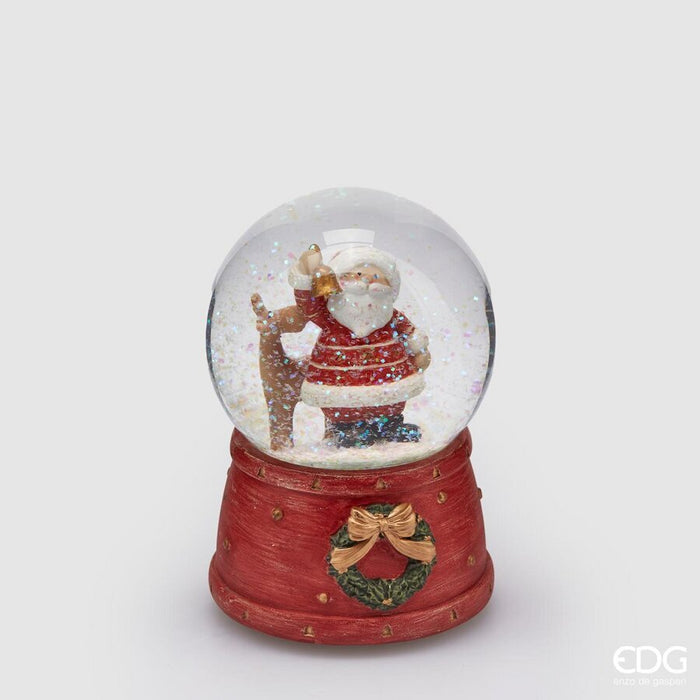 Sfera Acqua Babbo Natale con Renna