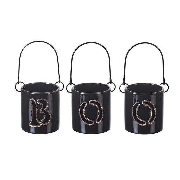 Set 3 Porta Tealight BOO Heaven Sends segni-particolari-home Halloween