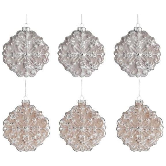 Set 6 Palle Addobbo Albero Velluto Jolipa segni-particolari-home Palline e addobbi natalizi