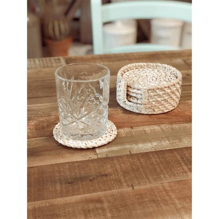 Set 6 Sottobicchieri Rattan Algarve Vacchetti segni-particolari-home Bicchieri